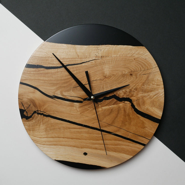 Wooden Wall Clock - Live Edge